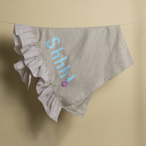 shhh blanket - dark natural italian cotton