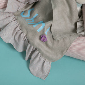 shhh blanket - dark natural italian cotton