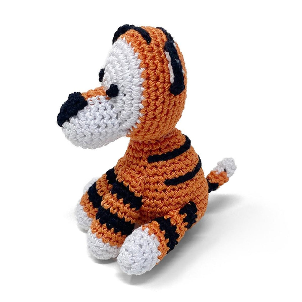 tiger knit toy