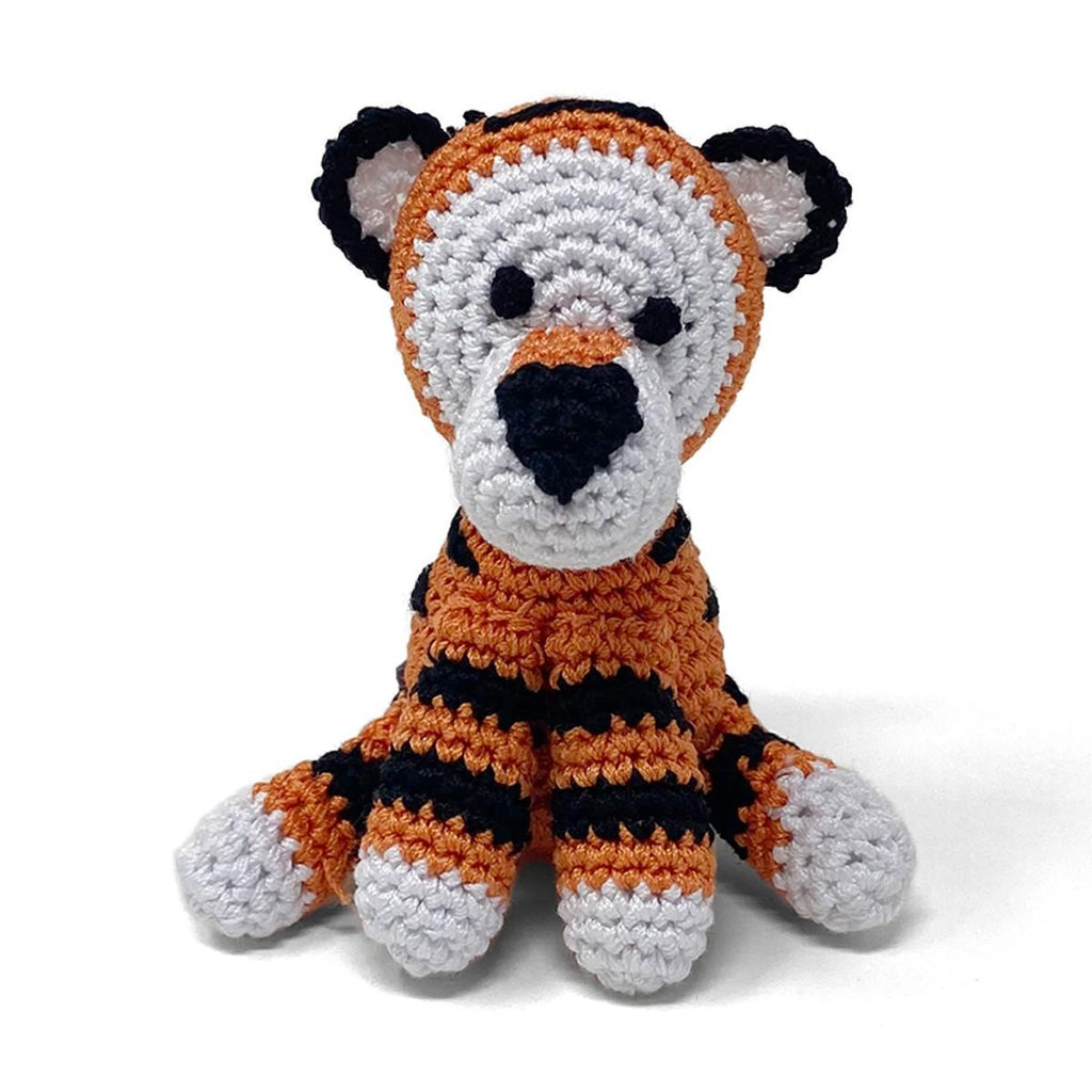 tiger knit toy