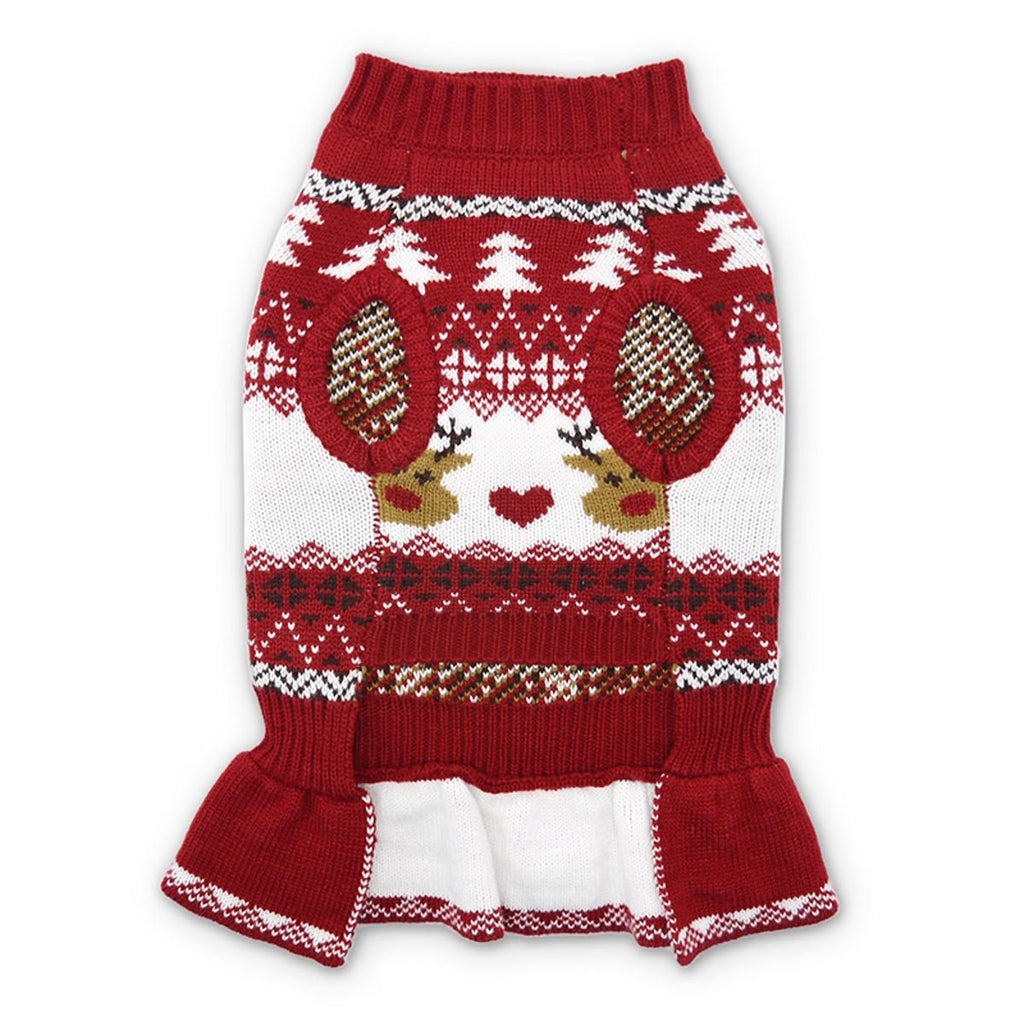 reindeer fairisle sweater dress