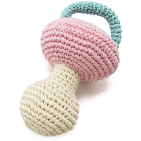 pacifier knit toy