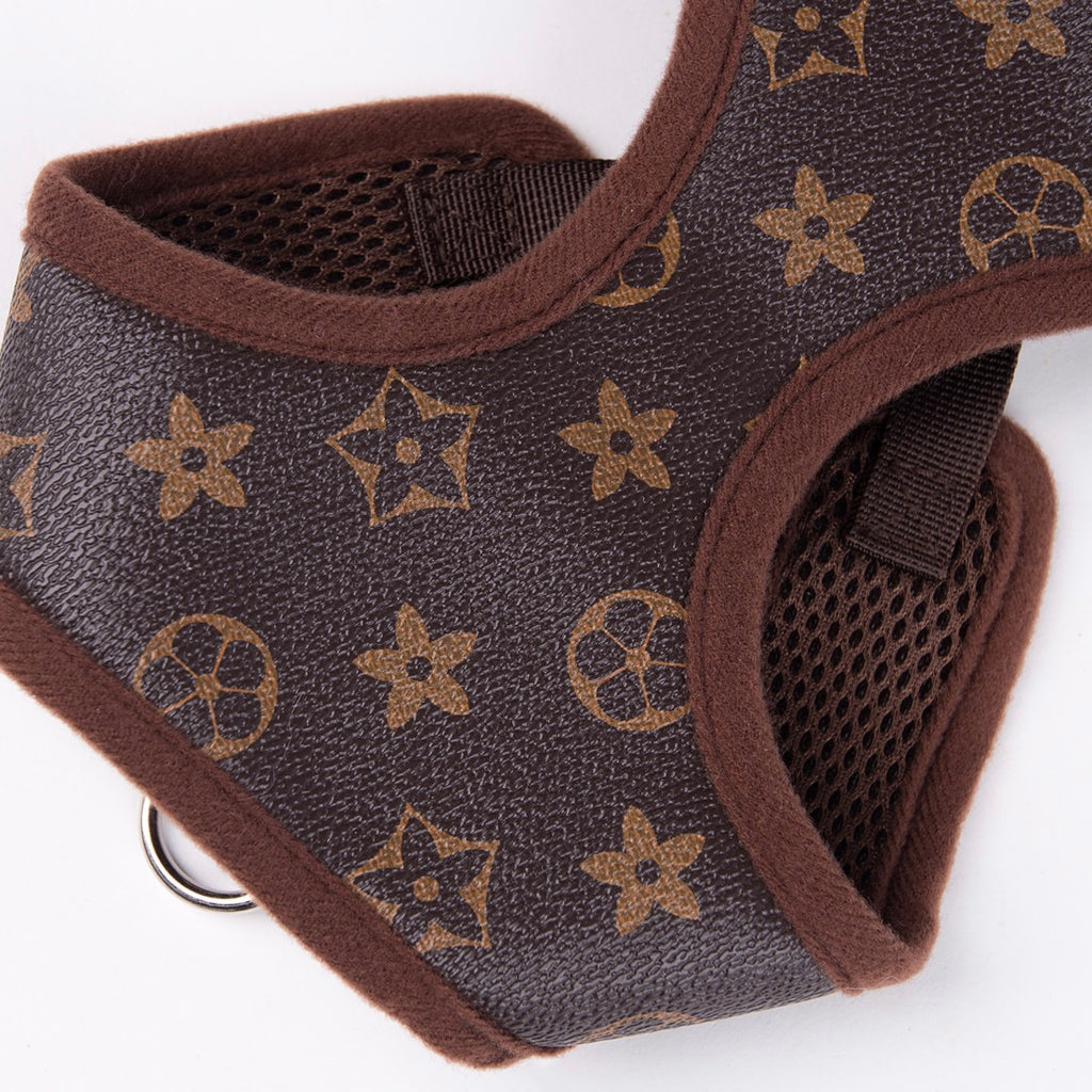 love me harness and leash set - chocolate brown