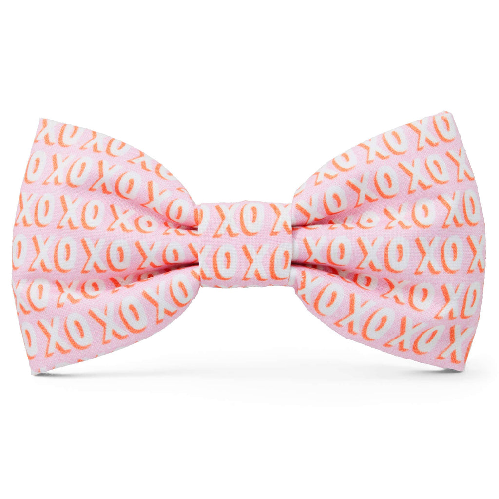 hugs and kisses dog bow-tie