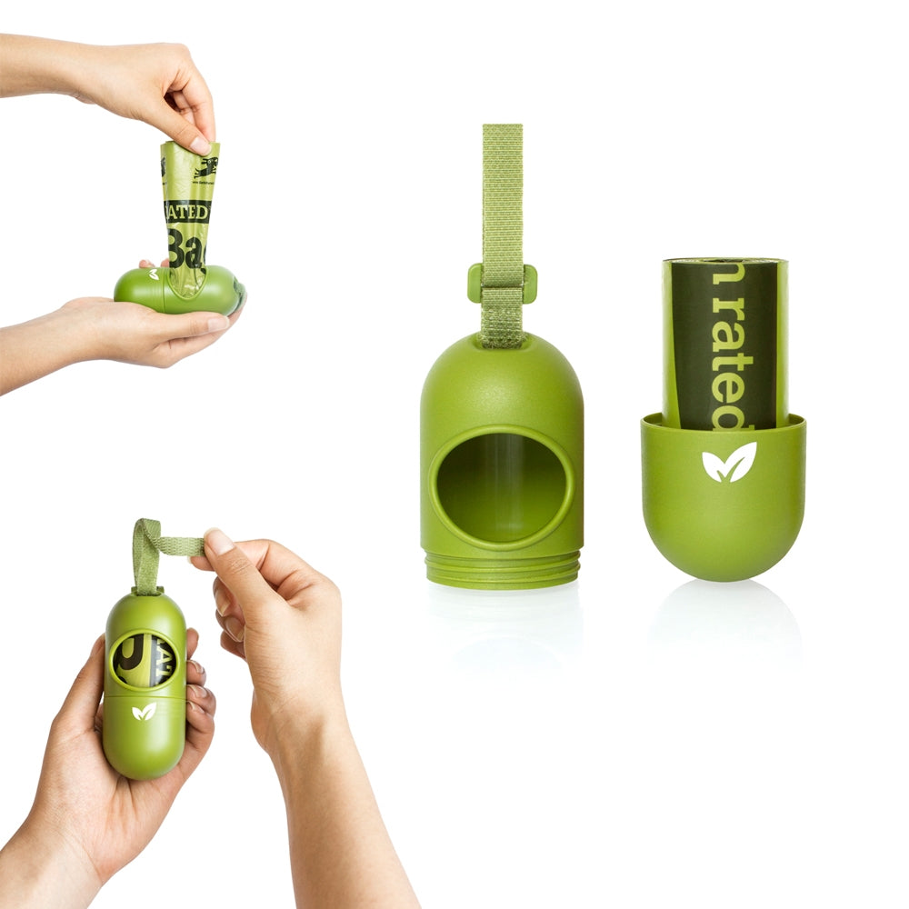 Dog poop bag dispenser for leash shop
