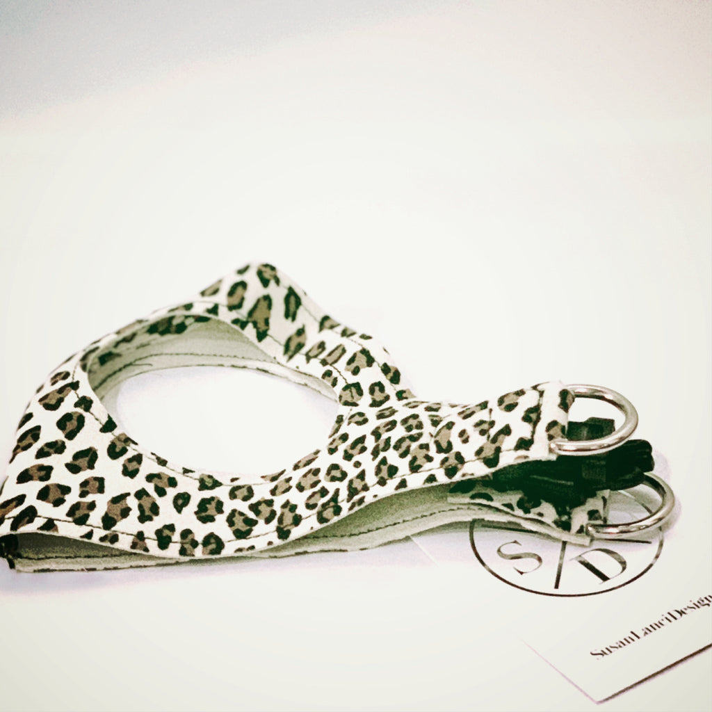 ultra-suede step in harness - light cheetah