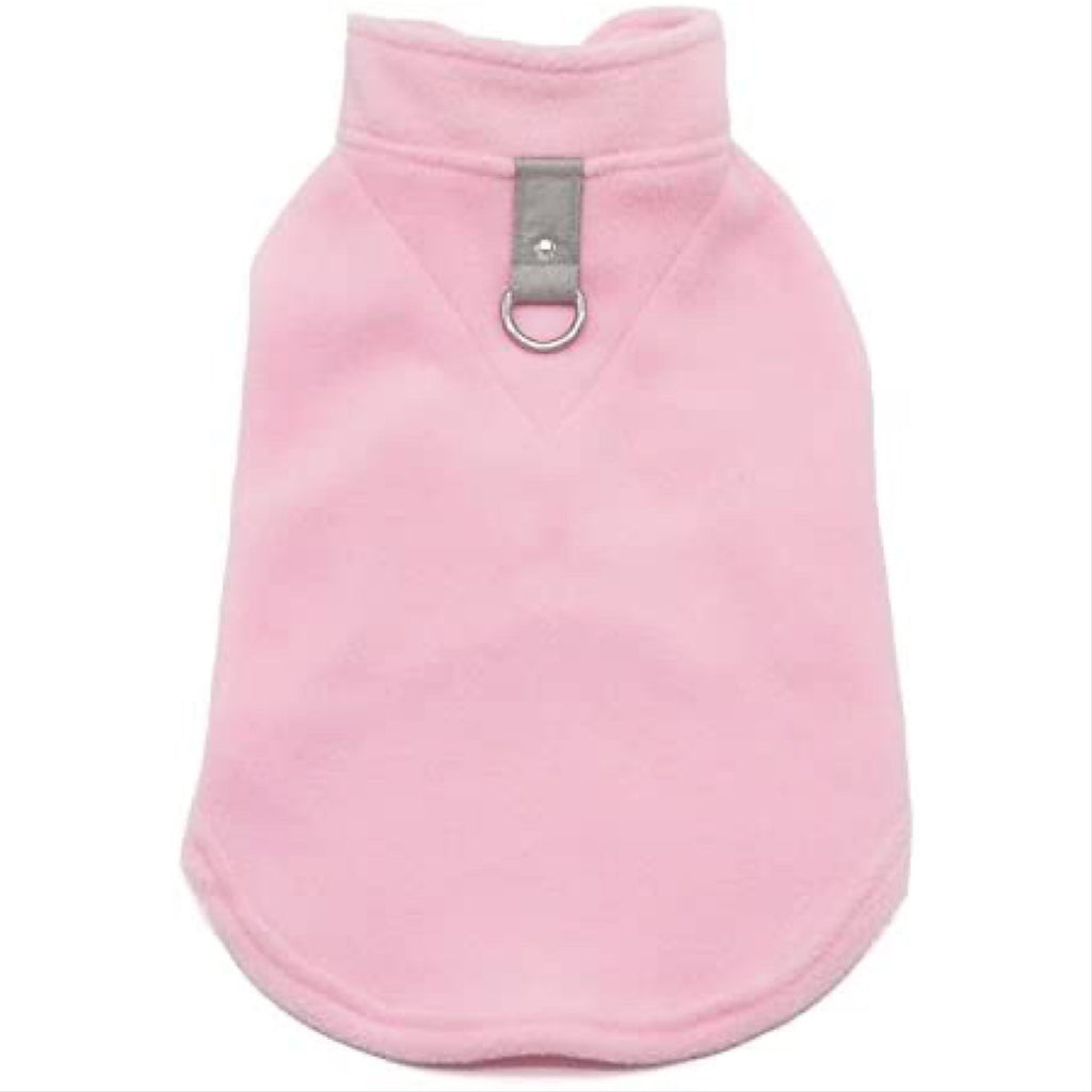 essential fleece with leash attachment - pink xxs or xs only