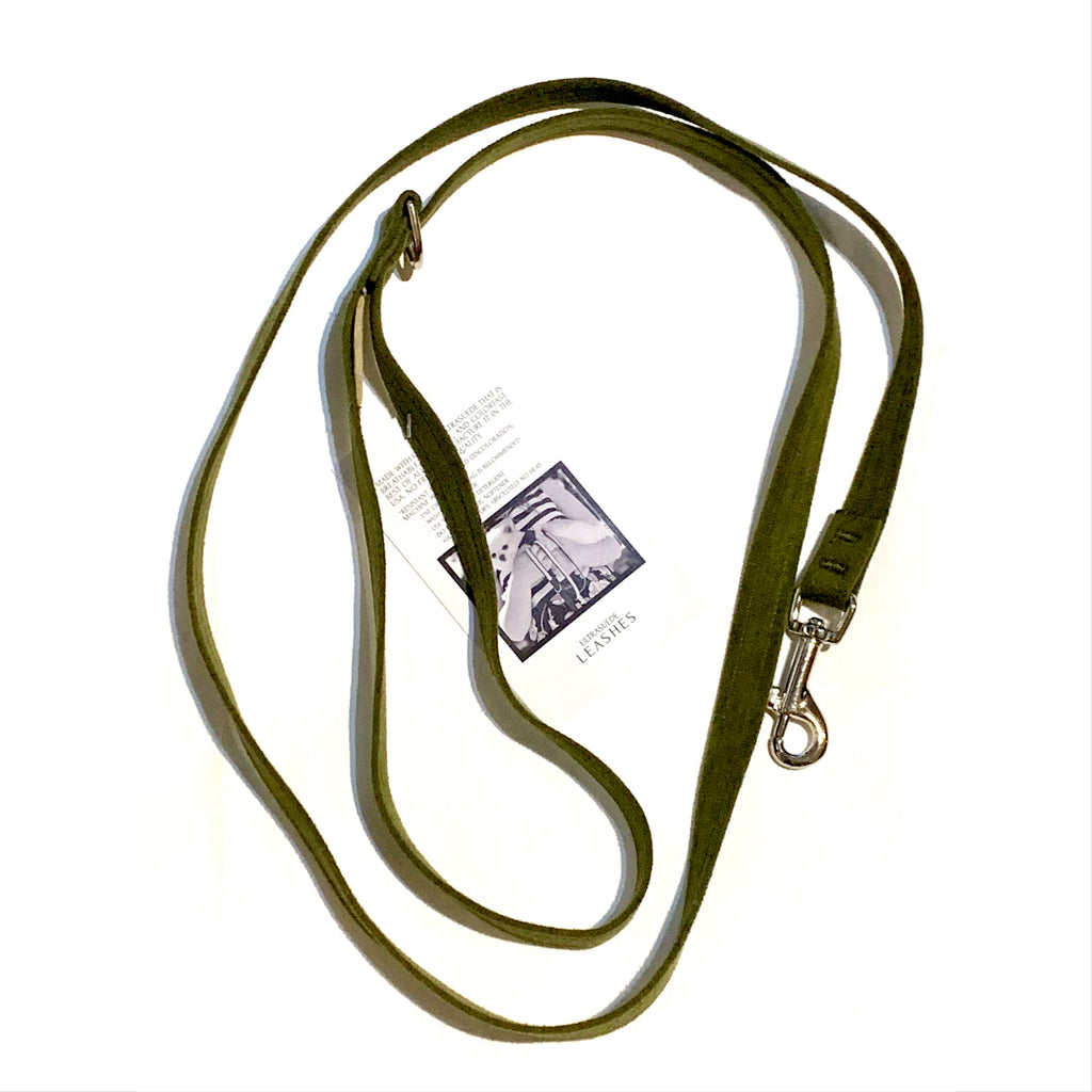 ultra-suede leash - olive