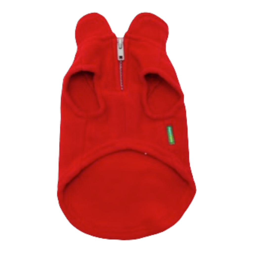 essential fleece with leash attachment - red xxs available!