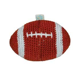 crochet football squeaky toy