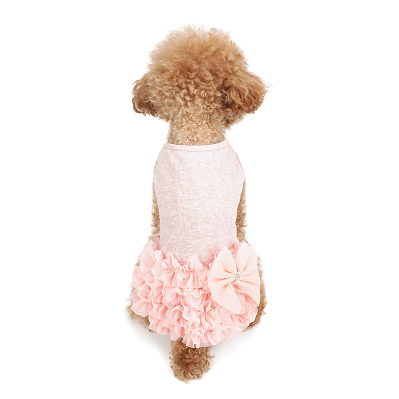 luxury frilled dress - pink - last one!