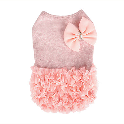 luxury frilled dress - pink - last one!