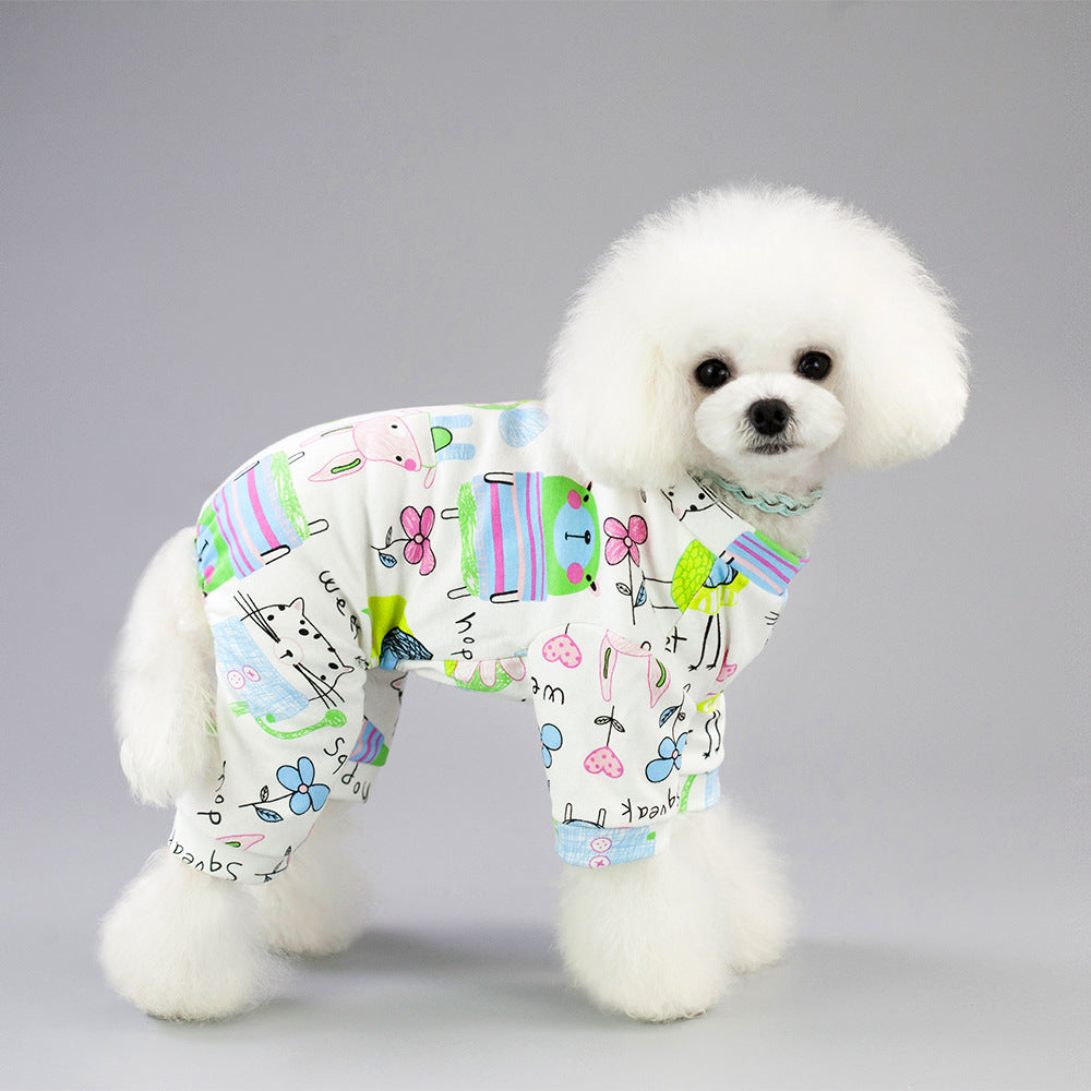cotton girly drawing pj's