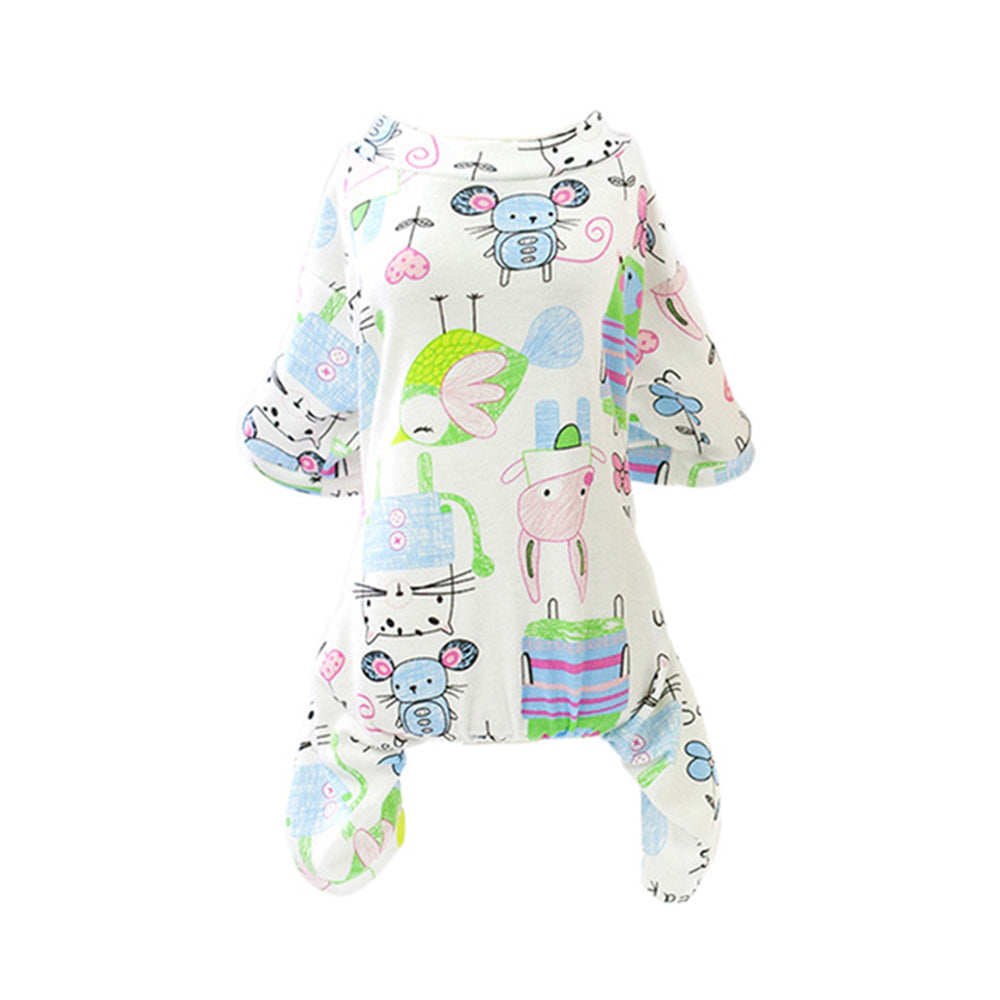 cotton girly drawing pj's