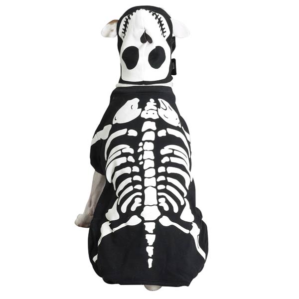 glow bones skeleton costume - 1 xsmall left! barking babies