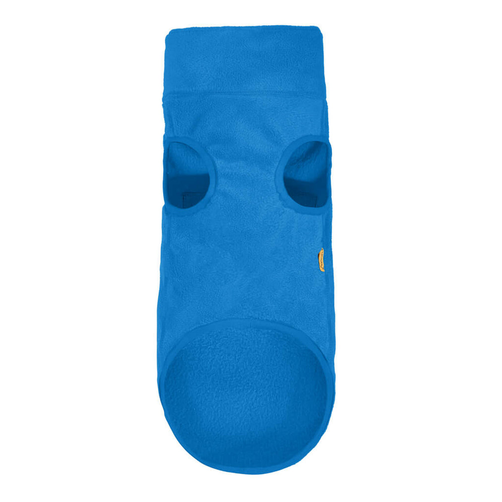 half zip-up fleece vest - blue