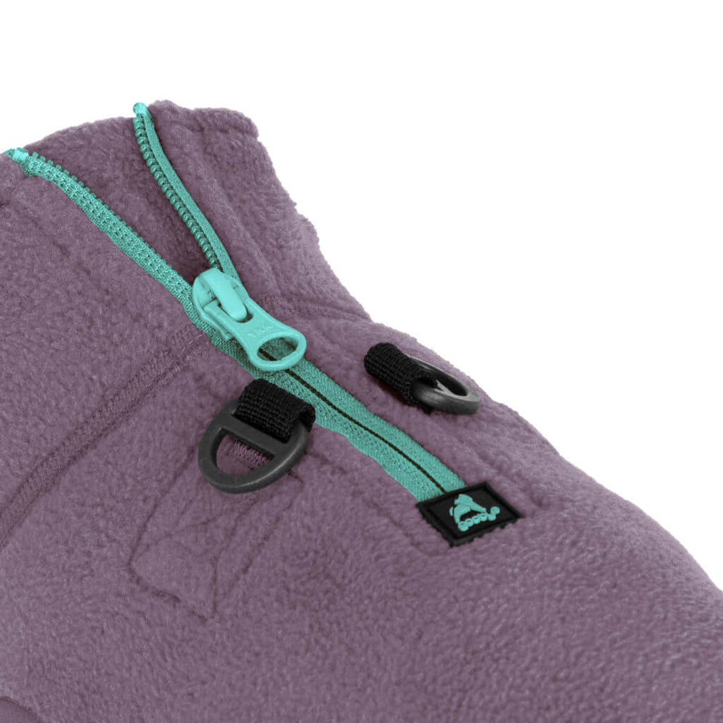 half zip-up fleece vest - violet