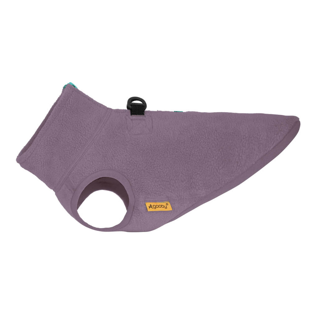 half zip-up fleece vest - violet