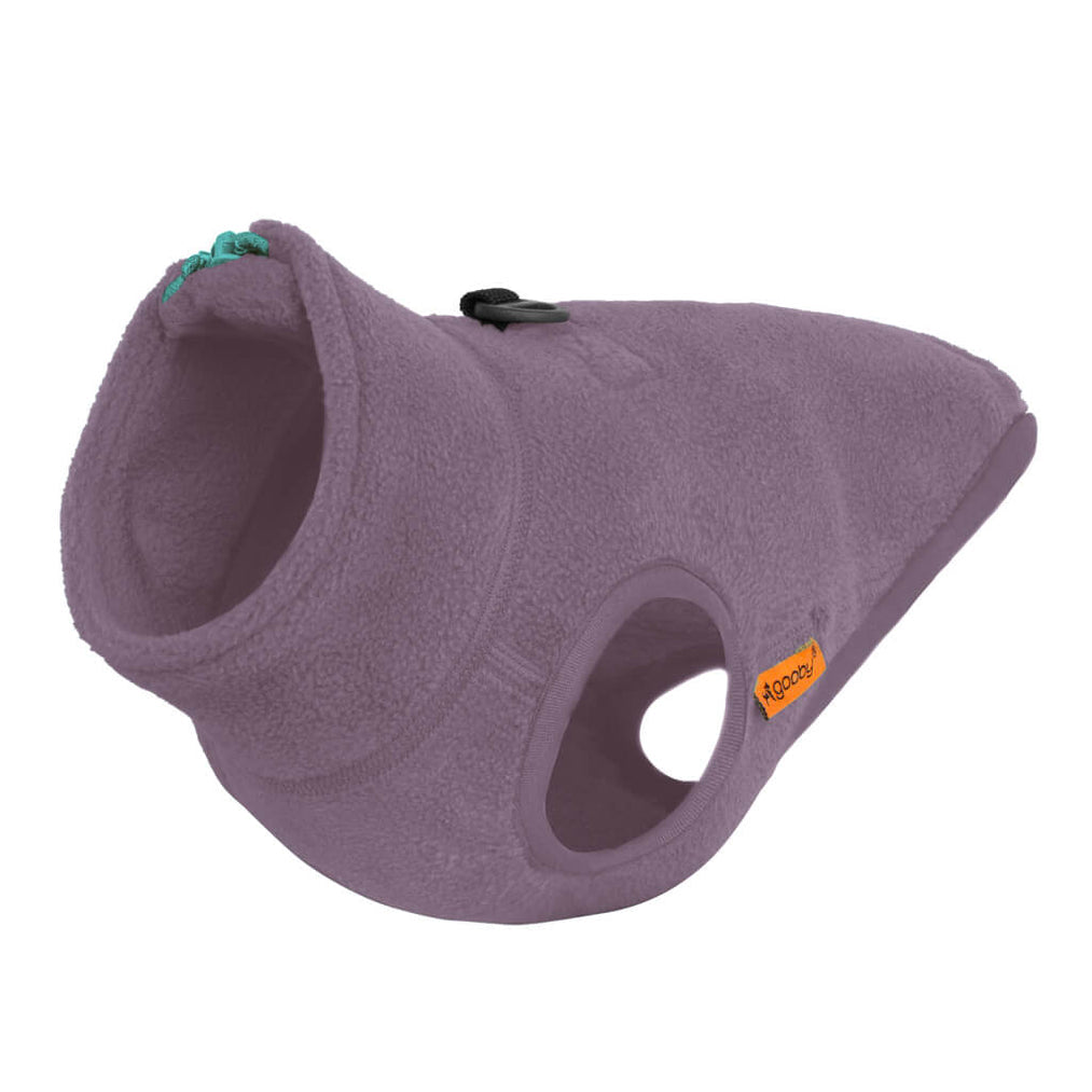 half zip-up fleece vest - violet