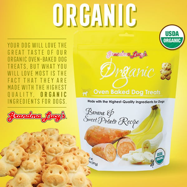 grandma lucy's organic-baked banana & sweet potato treats