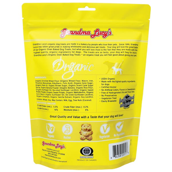 grandma lucy's organic-baked banana & sweet potato treats