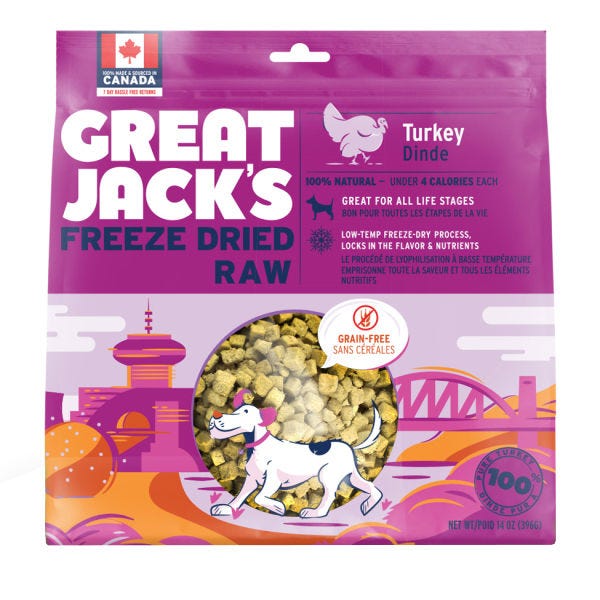 great jack's - freeze-dried turkey treats (1 oz)