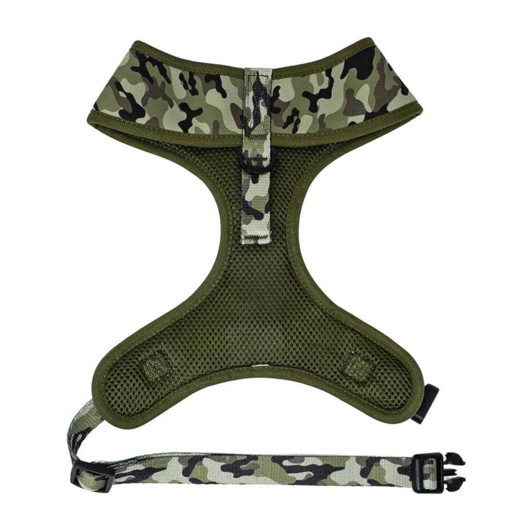 classic no-pull harness with front-clip - green camo