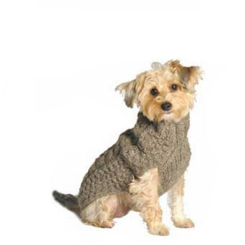 grey organic wool cableknit sweater