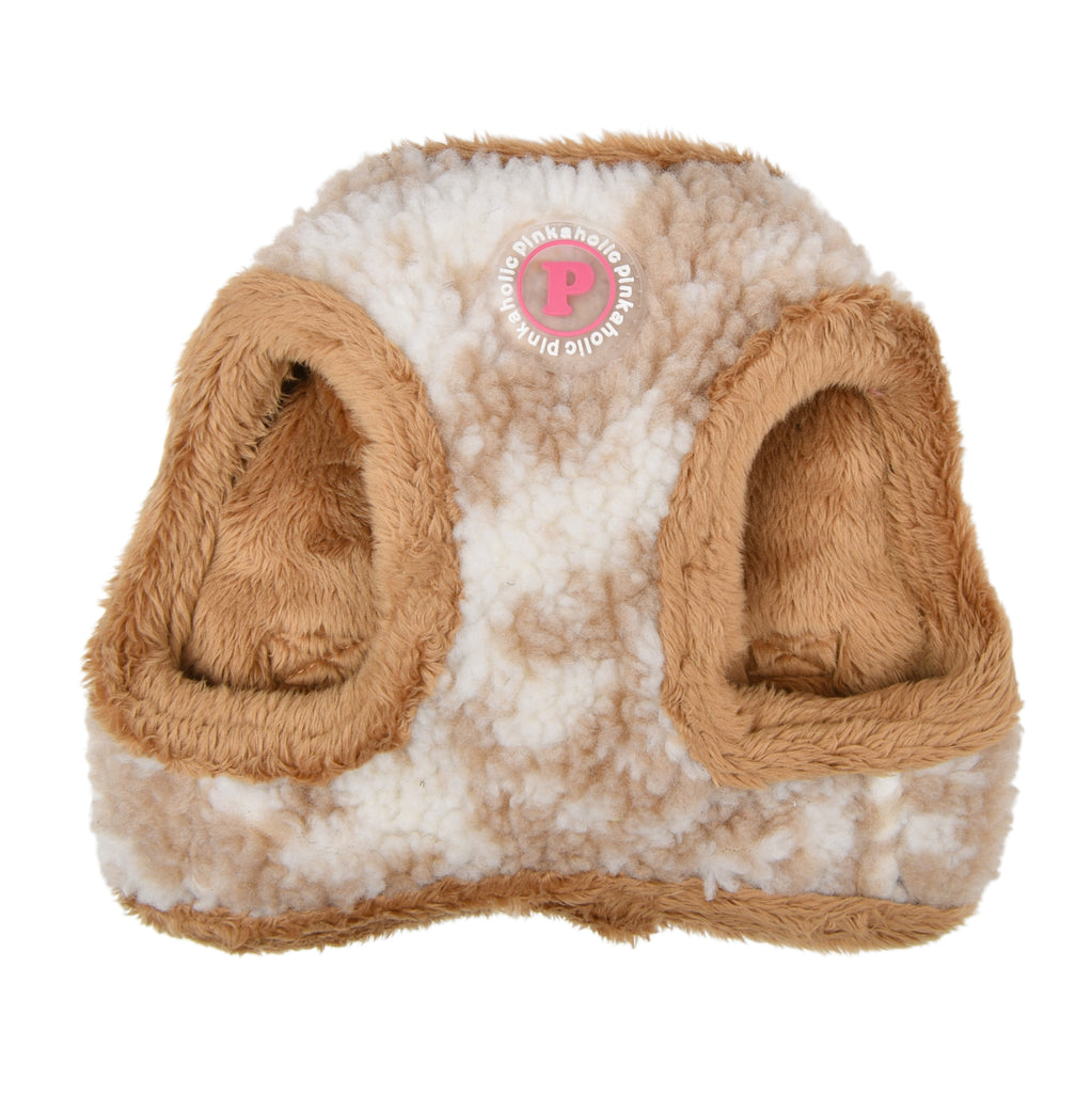 chyanne fluffy vest harness - beige - last one!