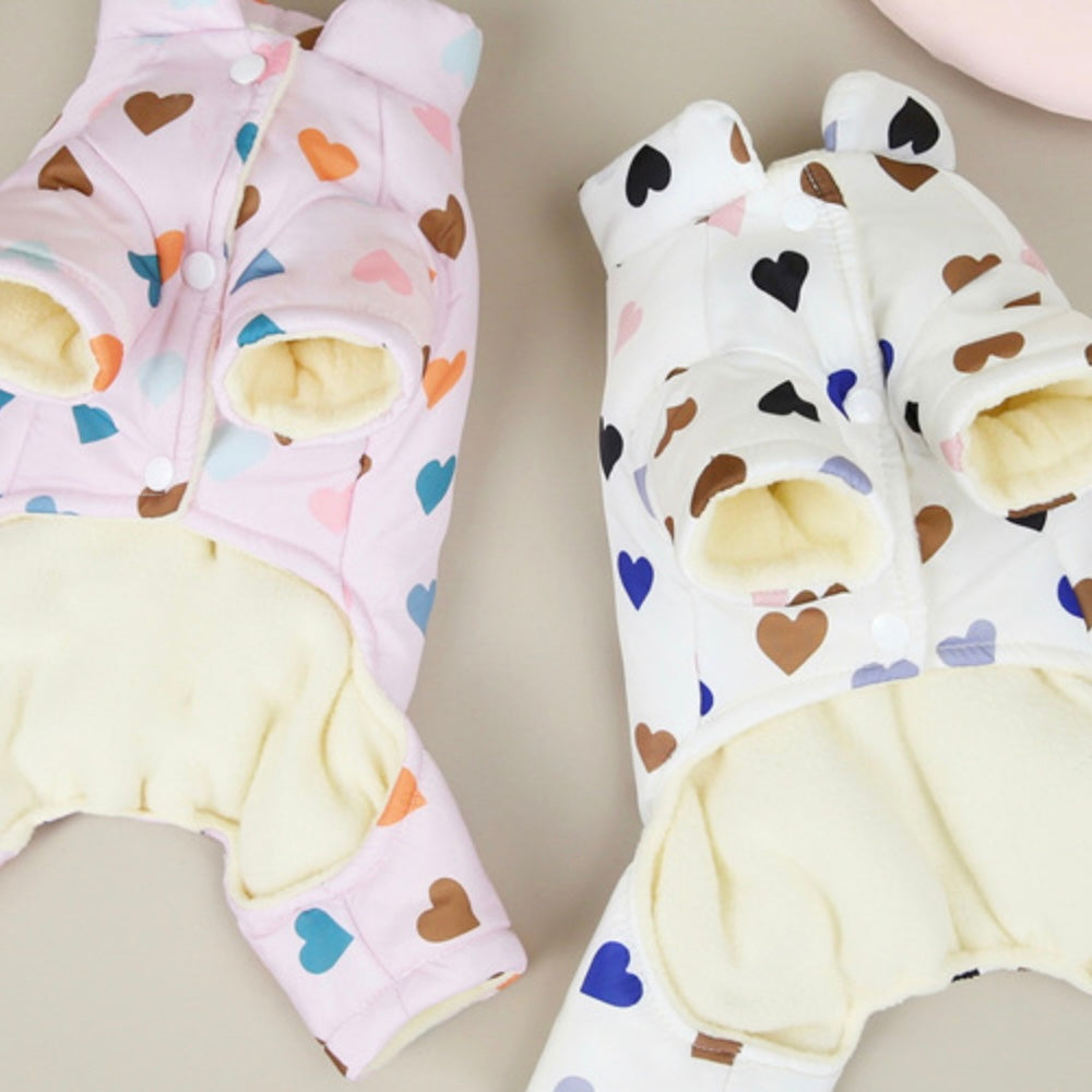 heart snowsuits - pink small left!