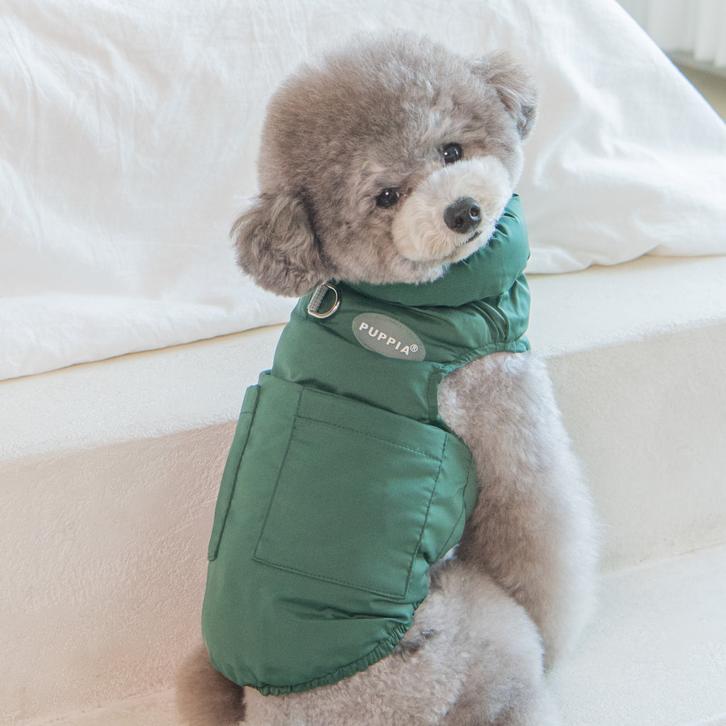 puffer vest jumper - green - few left!