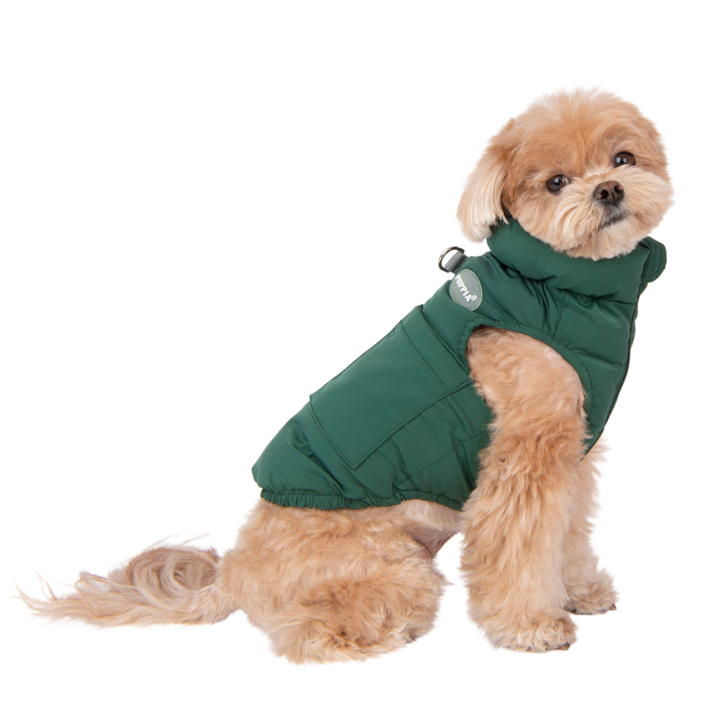 puffer vest jumper - green - few left!