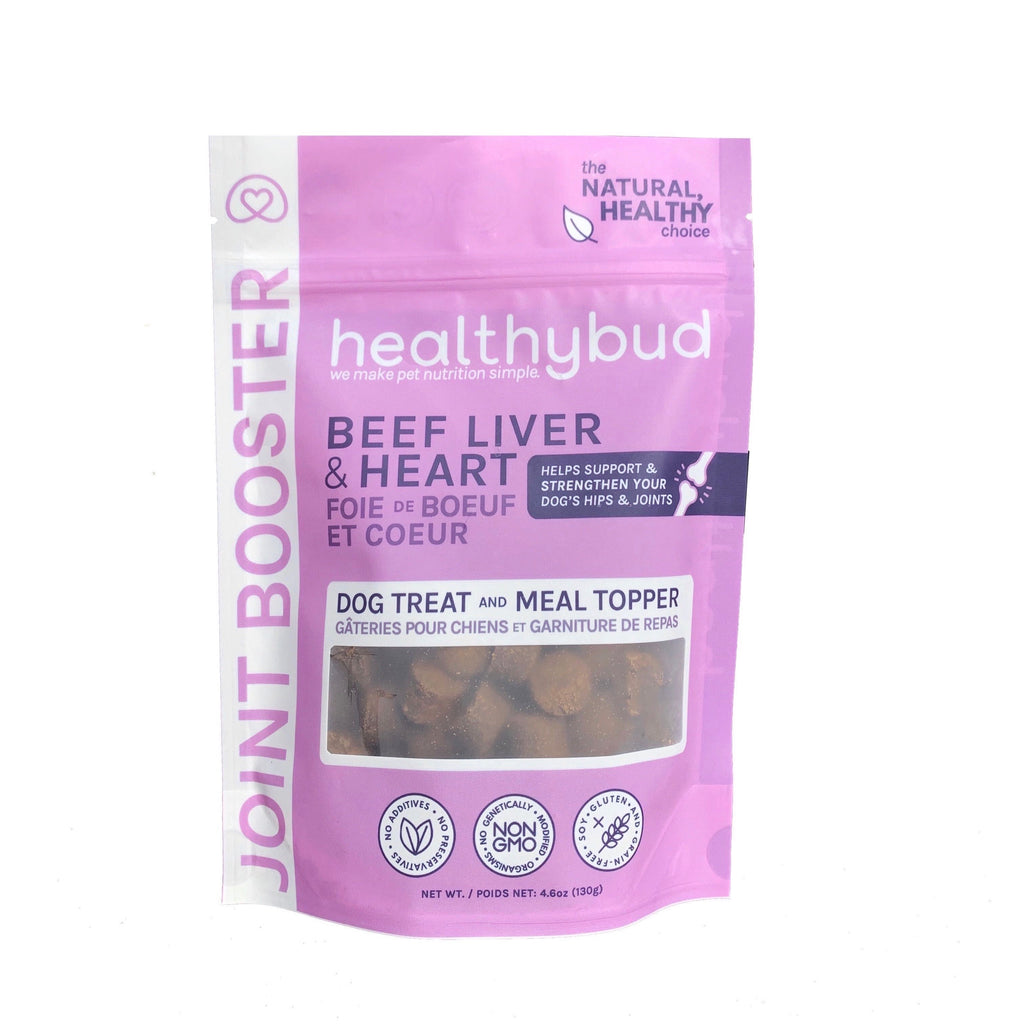 healthy bud beef liver & heart joint booster dog treats