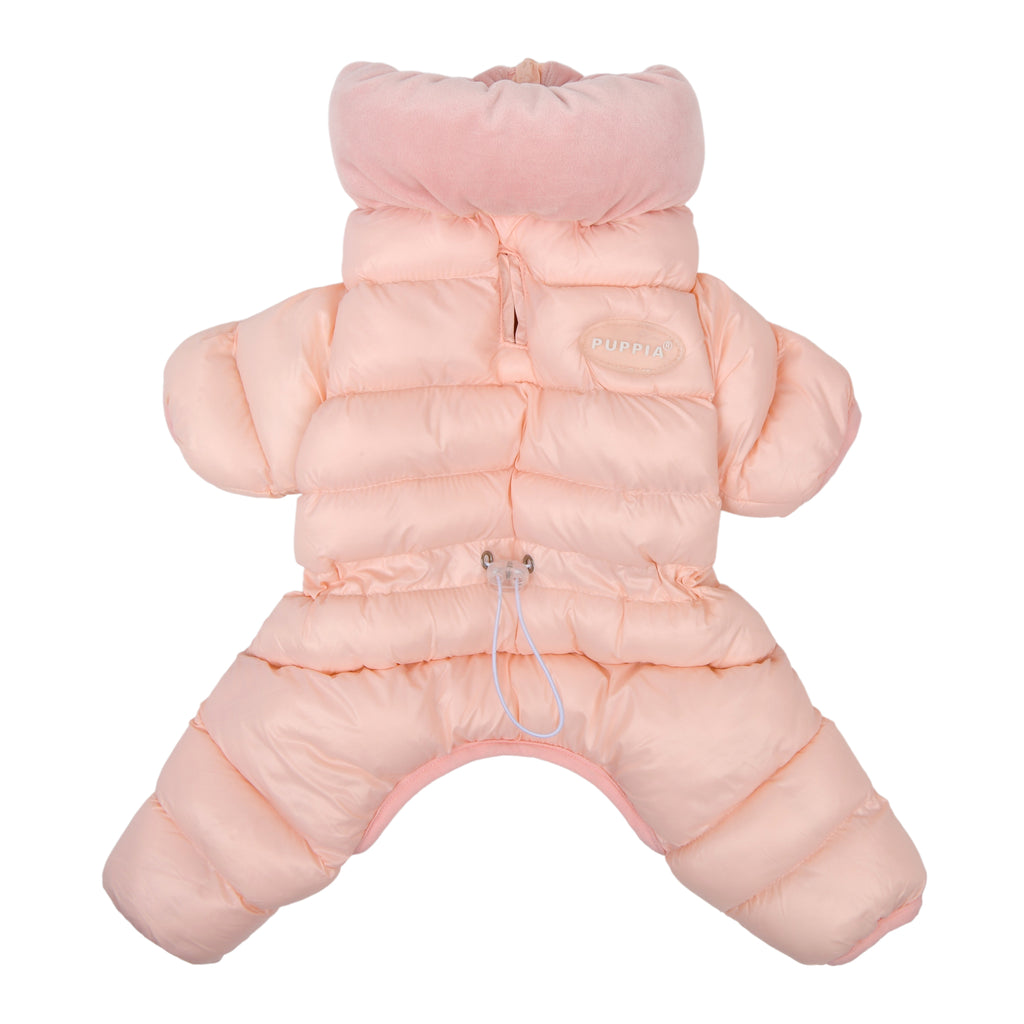 velour-lined snowsuit - pink