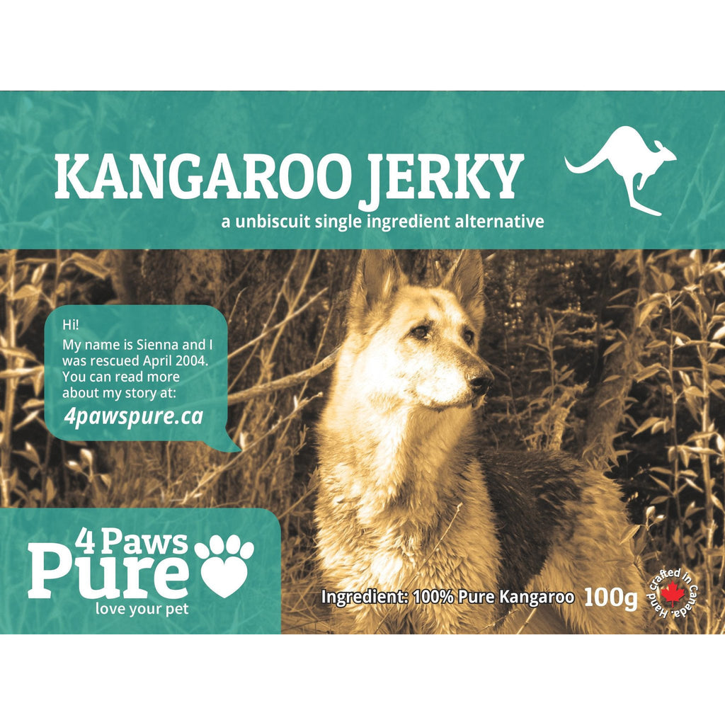 4 paws - kangaroo jerky 50g