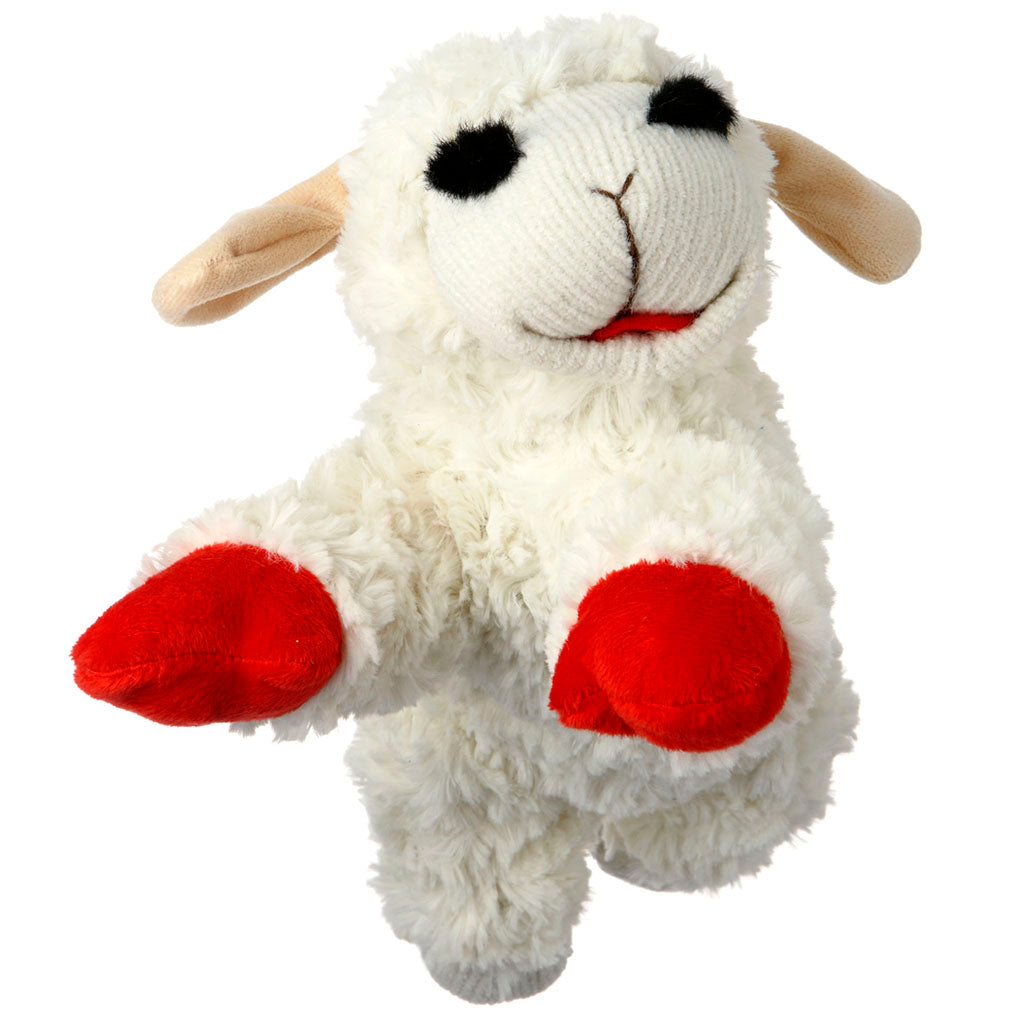 lamb chop plush squeaker toy
