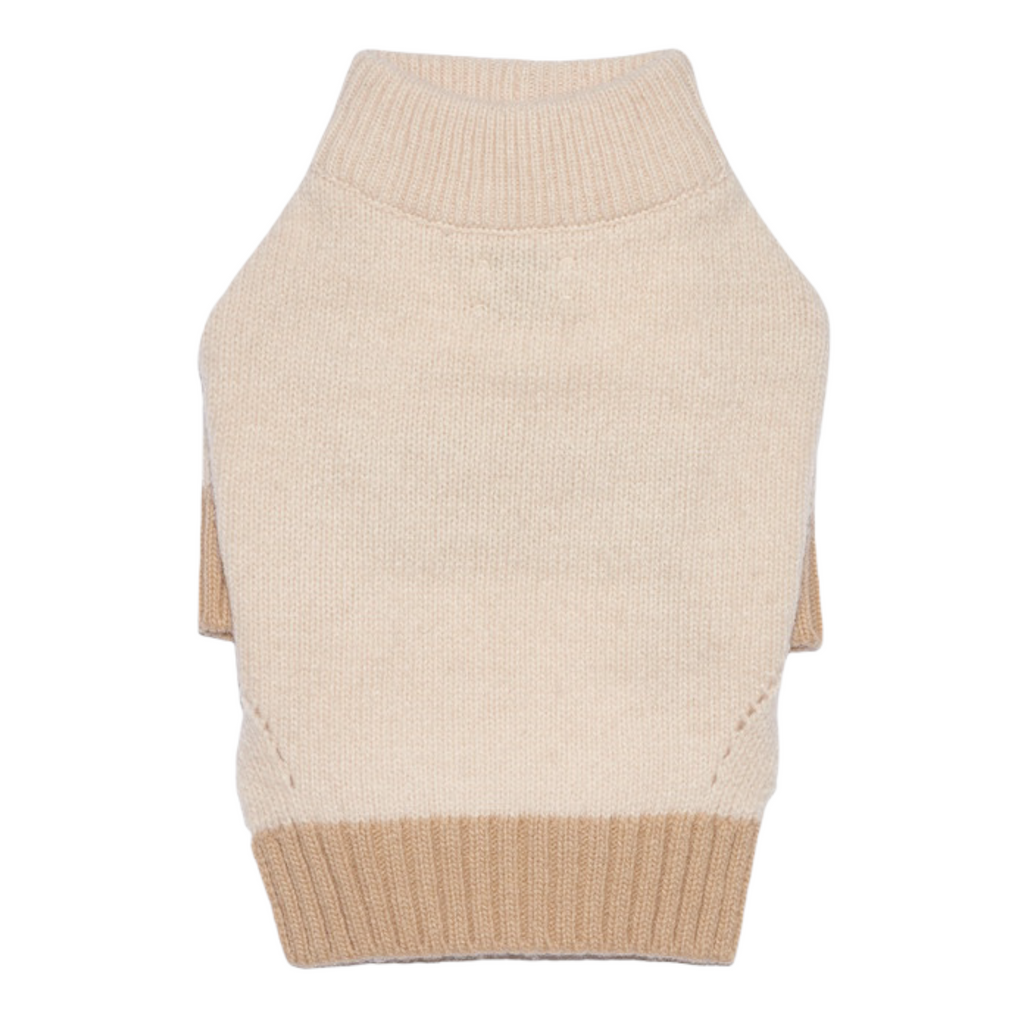 lambswool knit sweater - cream