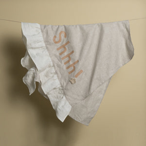 shhh blanket - light natural irish linen