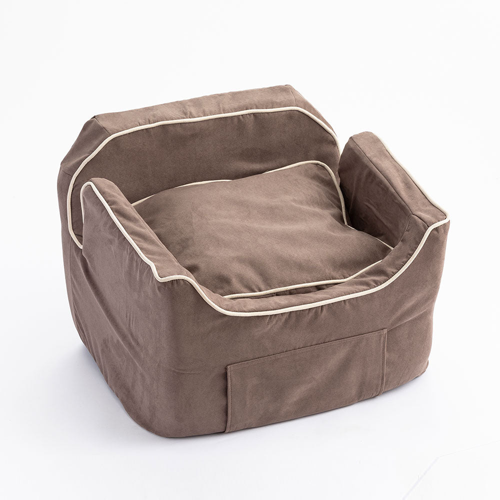 luxury microsuede booster car seat - 2 sizes barking babies