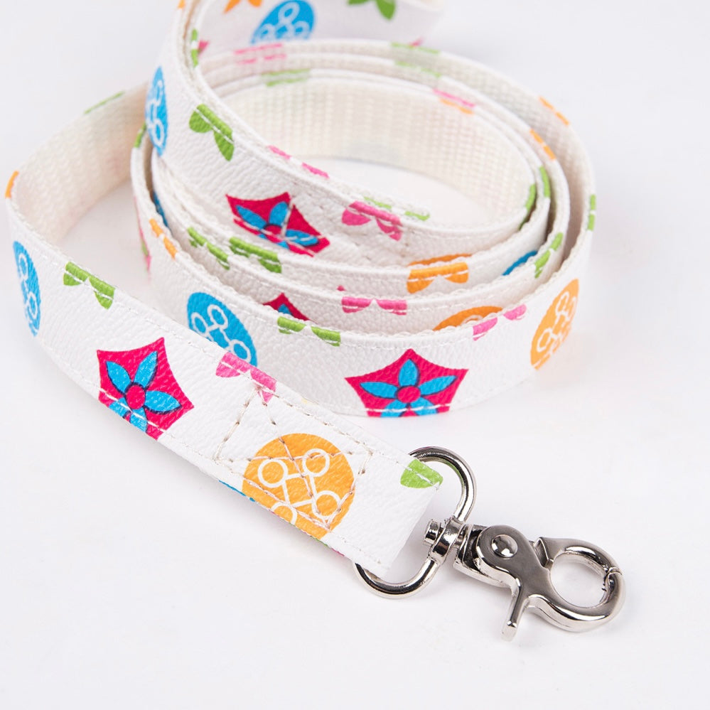love me harness and leash set - white