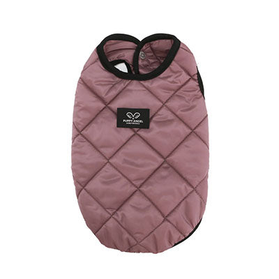 snap padded vest - mauve
