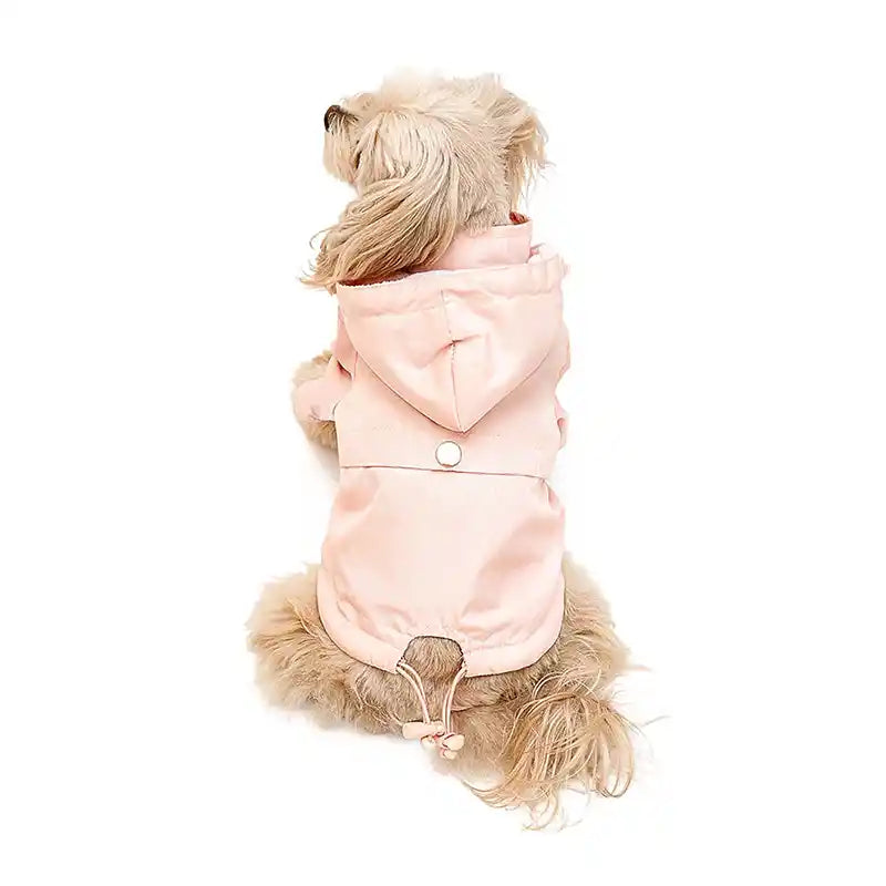 fleece-lined rain jacket - blush pink