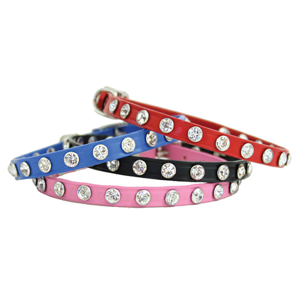 mini swarovski leather collars barking babies