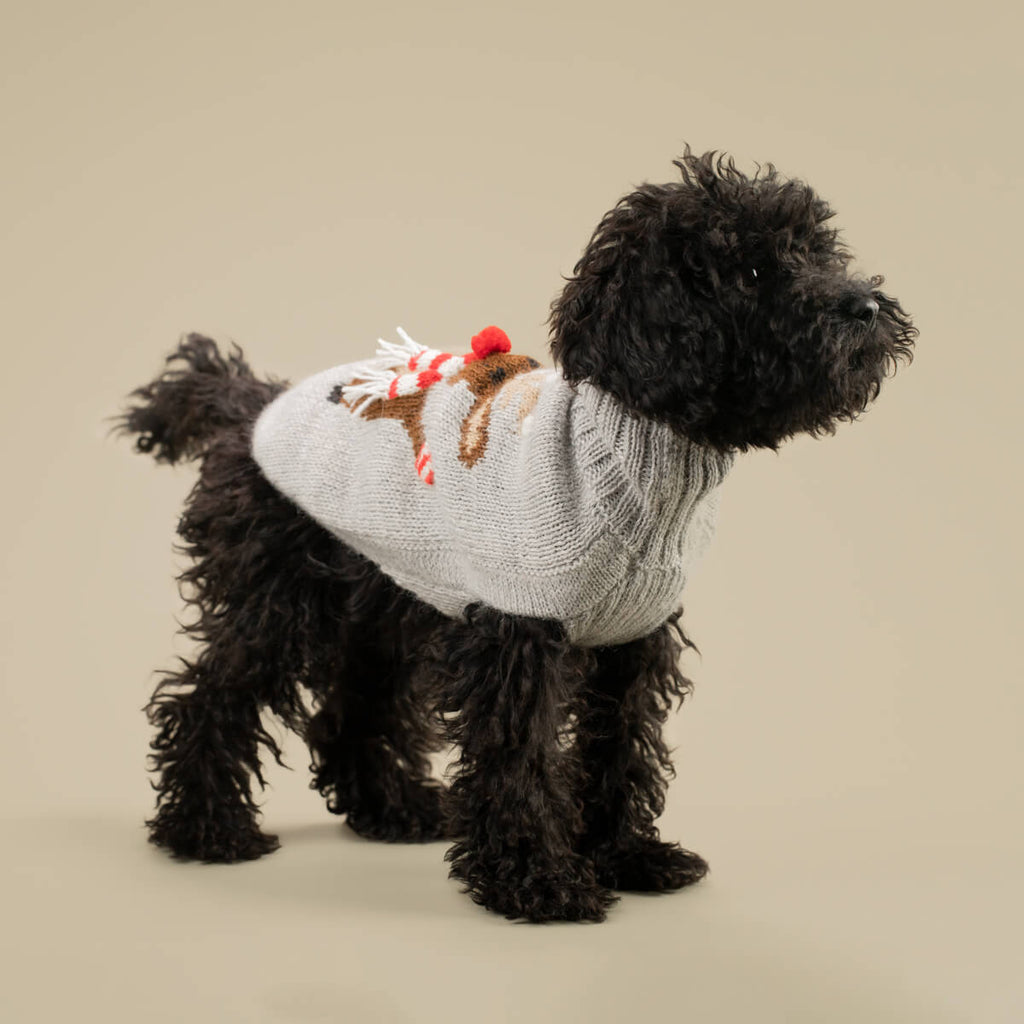 xmas moose alpaca sweater - just a couple remain!