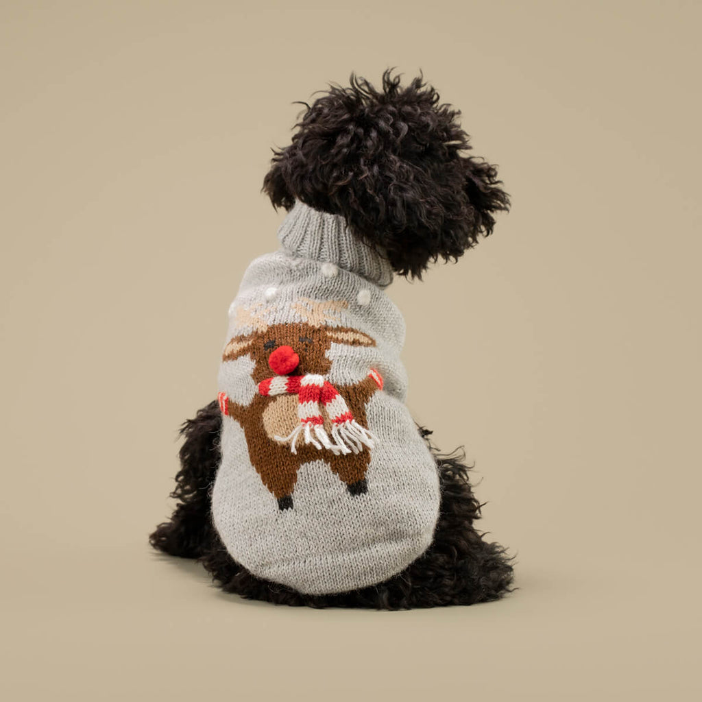 xmas moose alpaca sweater - just a couple remain!