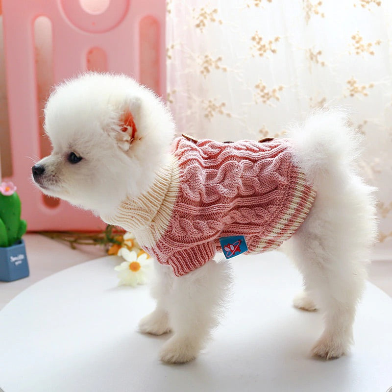 mushroom knit sweater - pink - last one!