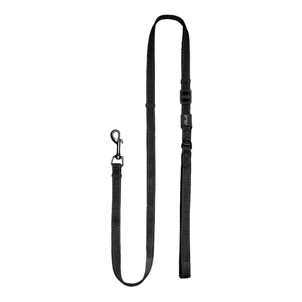 plush adjustable leash - black