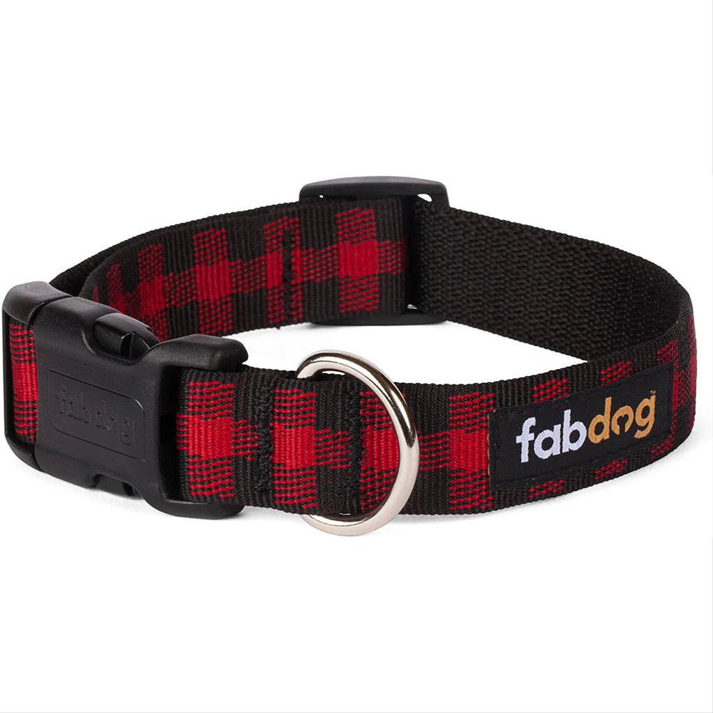 red buffalo check collar