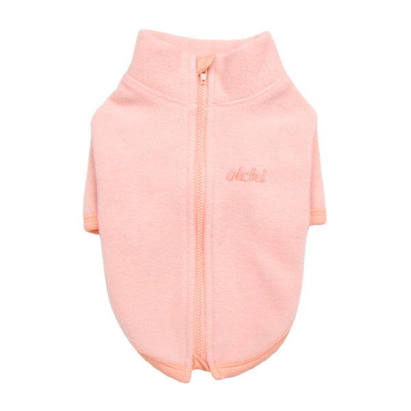olchi candy zip turtleneck sweater - pink