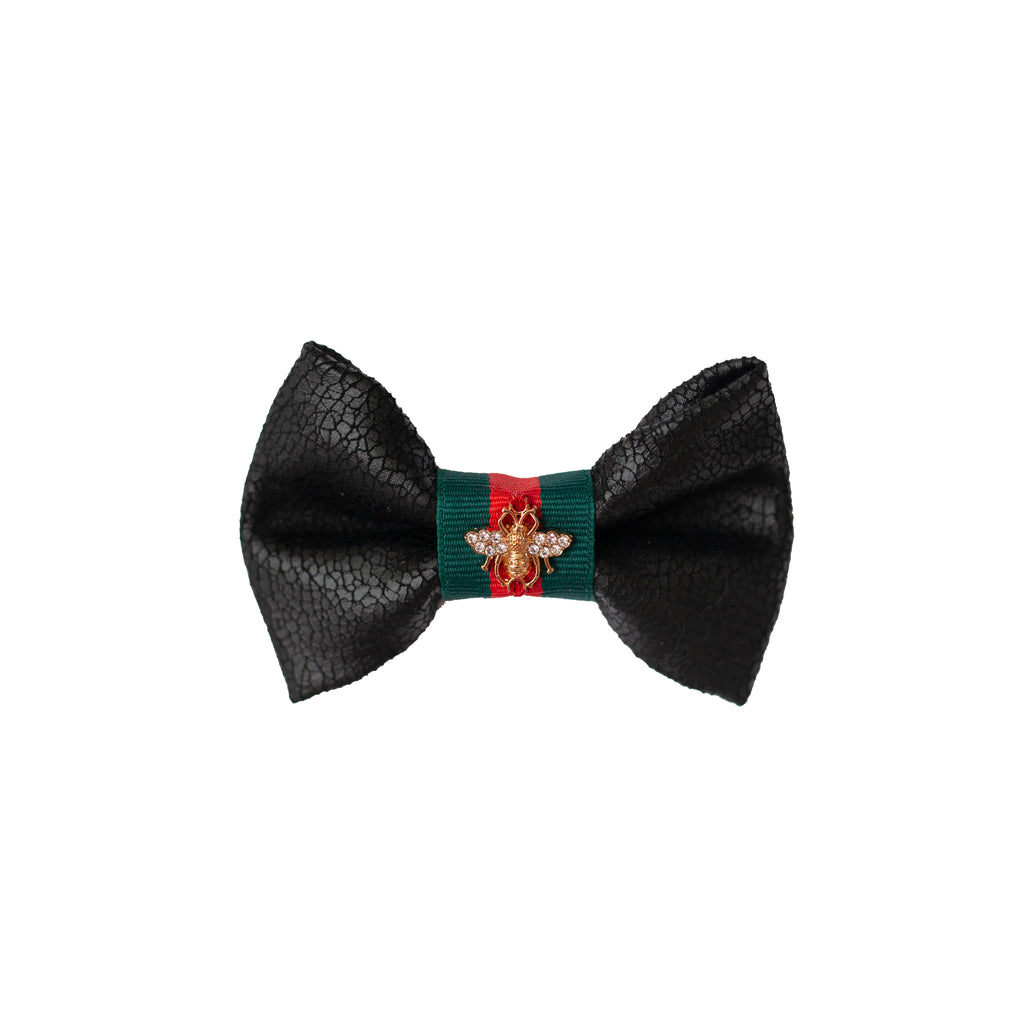 grrrucci bow-tie - black pebbled